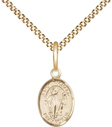 [9093GF/18G] 14kt Gold Filled Saint Richard Pendant on a 18 inch Gold Plate Light Curb chain
