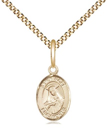 [9095GF/18G] 14kt Gold Filled Saint Rose of Lima Pendant on a 18 inch Gold Plate Light Curb chain