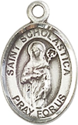 [9099SS] Sterling Silver Saint Scholastica Medal