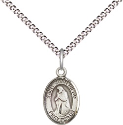 [9111SS/18S] Sterling Silver Saint Juan Diego Pendant on a 18 inch Light Rhodium Light Curb chain