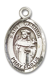 [9113SS] Sterling Silver Saint Casimir of Poland Medal