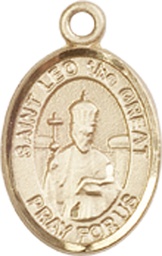 [9120GF] 14kt Gold Filled Saint Leo the Great Medal