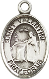 [9121SS] Sterling Silver Saint Valentine of Rome Medal