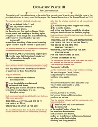 [55/C-3] Eucharistic Prayer Cards  - Prayer 3