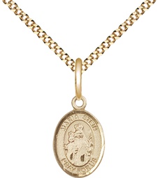 [9133GF/18G] 14kt Gold Filled Maria Stein Pendant on a 18 inch Gold Plate Light Curb chain