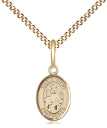 [9133GF/18G] 14kt Gold Filled Maria Stein Pendant on a 18 inch Gold Plate Light Curb chain