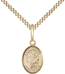 [9135GF/18G] 14kt Gold Filled Saint Jerome Pendant on a 18 inch Gold Plate Light Curb chain