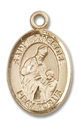 [9137GF] 14kt Gold Filled Saint Ambrose Medal