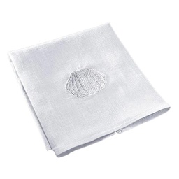 [KS391] Baptismal Napkin with Shell