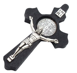 [MX36523] 2.4in. Dark Stain Pine Wood Crucifix 