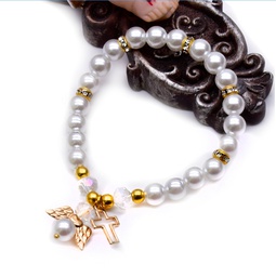 [YB-PB-W] White Pearlized Bead Bracelet