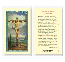 [HI-E24-135] Prayer to Jesus Crucified Laminated Holy Card