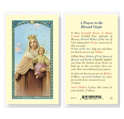 [HI-E24-207] Our Lady of Mount Carmel Laminated Holy Card