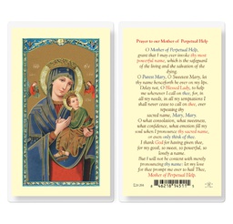 [HI-E24-208] Our Lady of Perpetual Help Laminated Holy Card