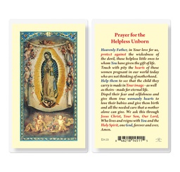 [HI-E24-221] Prayer for the Helpless Unborn Laminated Holy Card