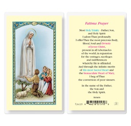 [HI-E24-225] Prayer to Our Lady of Fatima Laminated Holy Card