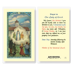 [HI-E24-291] Our Lady of Knock Prayer Laminated Holy Card