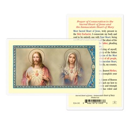 [HI-E24-192] Prayer of Consecration Laminated Holy Card