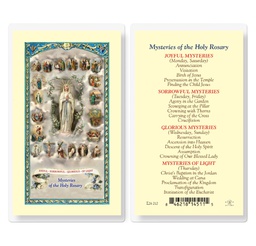[HI-E24-212] Mysteries of the Rosary Laminated Holy Card