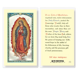 [HI-E24-216] Prayer to Our Lady of Guadalupe Laminated Holy Card