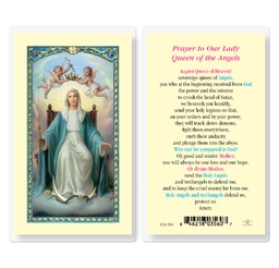 [HI-E24-240] Our Lady Queen of the Angels Laminated Holy Card