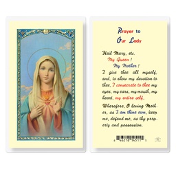 [HI-E24-256] Prayer to Our Lady - I.H.M. Laminated Holy Card