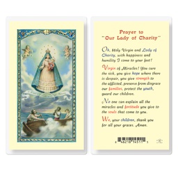 [HI-E24-279] Prayer to our Lady of Charity Laminated Holy Card