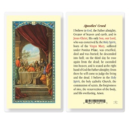[HI-E24-374] Apostle"s Creed - Last Supper Laminated Holy Card