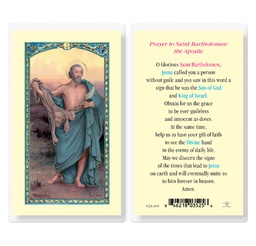 [HI-E24-409] Saint Bartholomew Laminated Holy Card