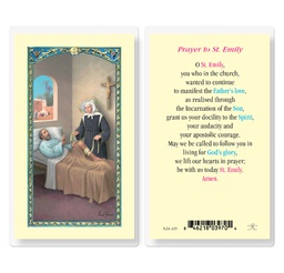 [HI-E24-435] Saint Emily Prayer Laminated Holy Card