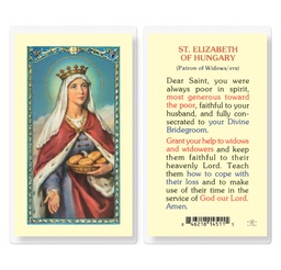 [HI-E24-438] Saint Elizabeth for Widows and Widowers Laminated Holy Card