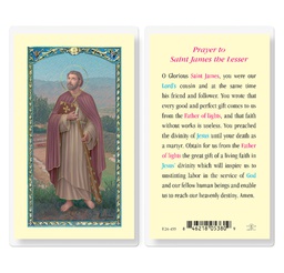 [HI-E24-455] Prayer to Saint James The Less Laminated Holy Card