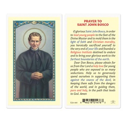 [HI-E24-468] Saint John Bosco Laminated Holy Card with Prayer