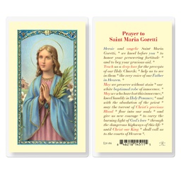 [HI-E24-486] Prayer to Saint Maria Goretti Laminated Holy Card