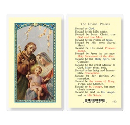 [HI-E24-362] The Divine Praises Holy Family Laminated Holy Card