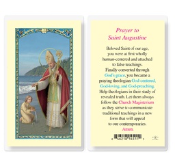 [HI-E24-406] Saint Augustine Prayer laminated Holy Card