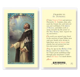 [HI-E24-428] Prayer to Saint Dominic Laminated Holy Card