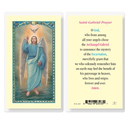 [HI-E24-445] Saint Gabriel Laminated Holy Card