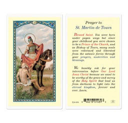 [HI-E24-494] Saint Martin of Tours Laminated Holy Card