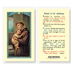 [HI-E24-300] Prayer to Saint Anthony Laminated Holy Card