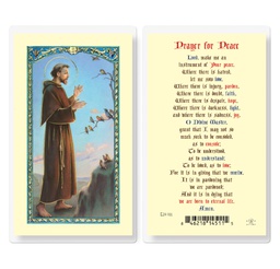 [HI-E24-311] Saint Francis Prayer for Peace Laminated Holy Card