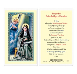 [HI-E24-417] Saint Bridget of Sweden Praying Card
