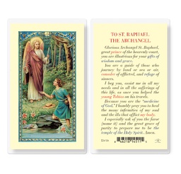 [HI-E24-526] Saint Raphael Laminated Holy Card
