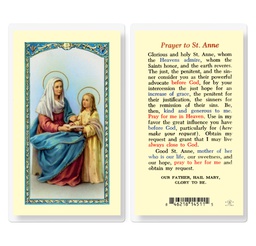 [HI-E24-613] Saint Anne Laminated Holy Card