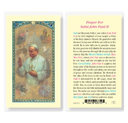 [HI-E24-571] Saint John Paul II Laminated Holy Card