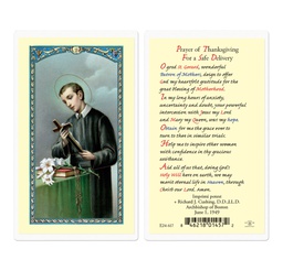 [HI-E24-617] Saint Gerard Thanksgiving Prayer Laminated Holy Card