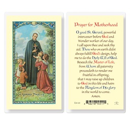[HI-E24-618] Saint Gerard Motherhood Prayer Laminated Holy Card