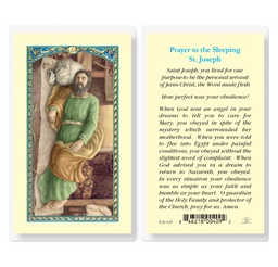 [HI-E24-633] Saint Joseph Sleeping Laminated Holy Card