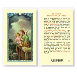 [HI-E24-636] Saint Joseph Protection of Homes Laminated Holy Card