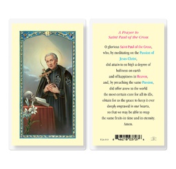 [HI-E24-513] Saint Paul of the Cross Laminated Holy Card